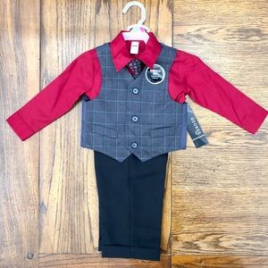 Boys 4 Piece Suit Dress Outfit